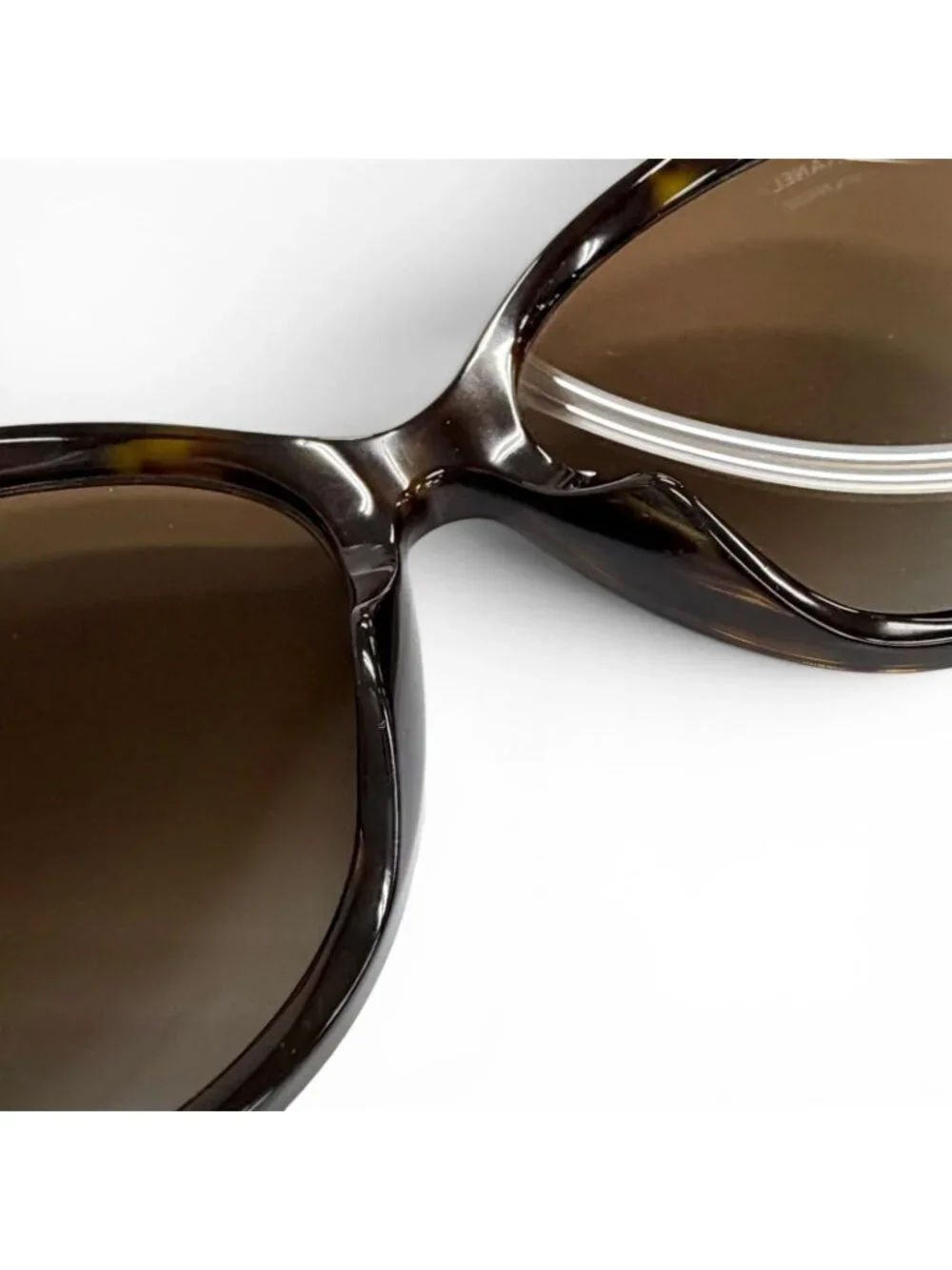 Chanel CC Logo Faux Pearl with Tortoiseshell Pattern Sunglasses Eyewear Brown